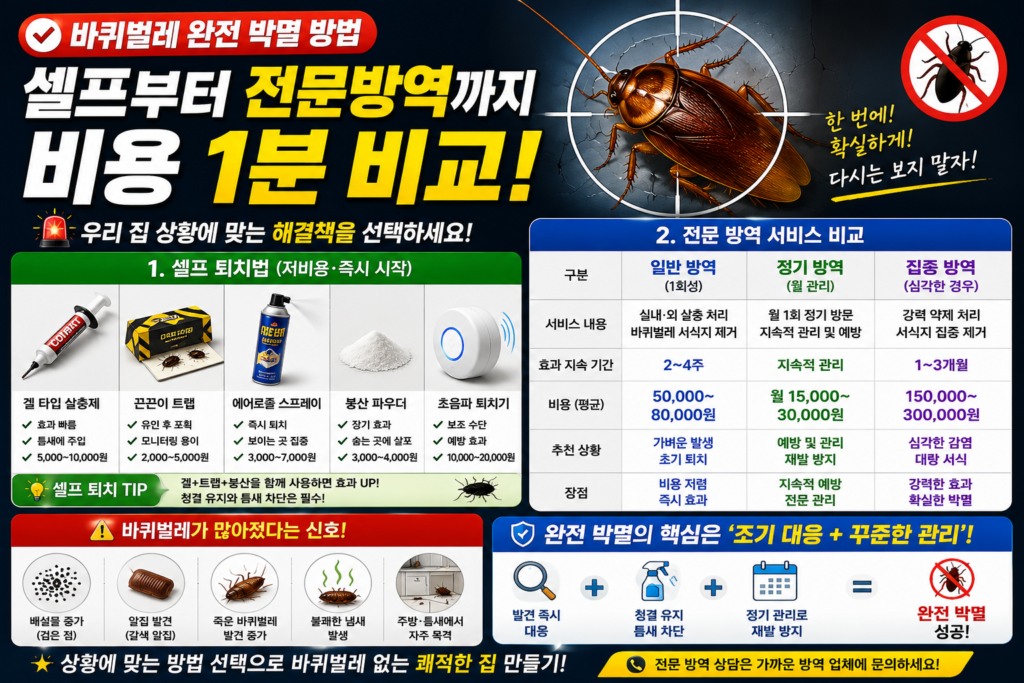 바퀴벌레 완전 박멸