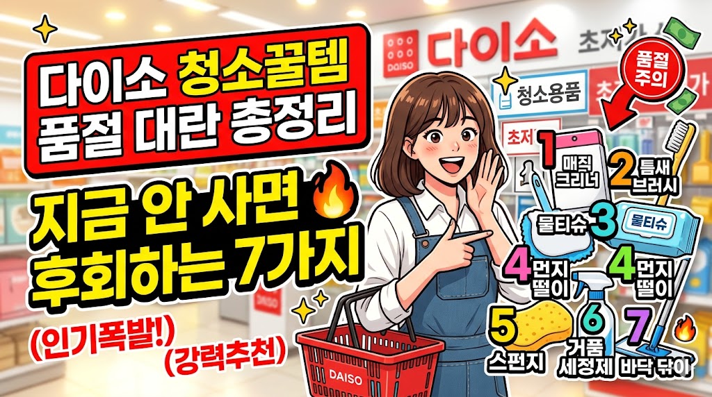 다이소 청소 꿀템