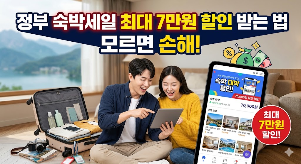 🎟️ 정부 숙박세일 최대 7만 원 할인받는 법, 지금 모르면 무조건 손해! 🎟️ 🎟️ 정부 숙박세일 최대 7만 원 할인받는 법, 지금 모르면 무조건 손해! 🎟️