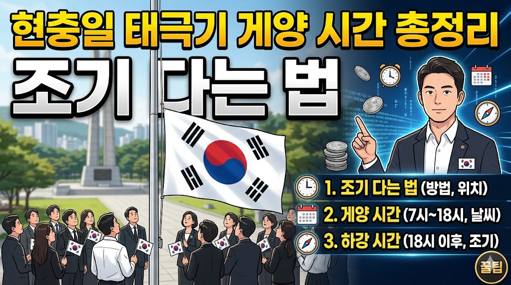 현충일 태극기