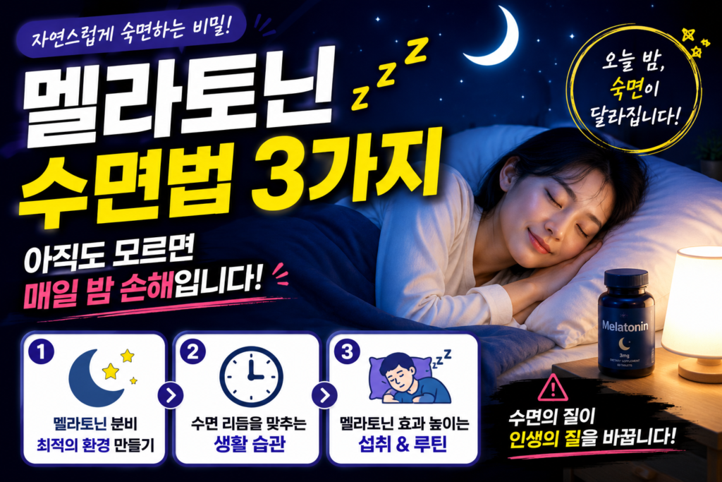 멜라토닌 수면법